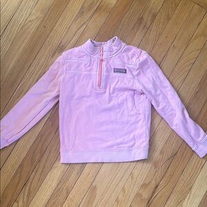 Vineyard Vines Girls Light Pink Half-Zip Pullover - Shep Shirt | Size M (10-12)